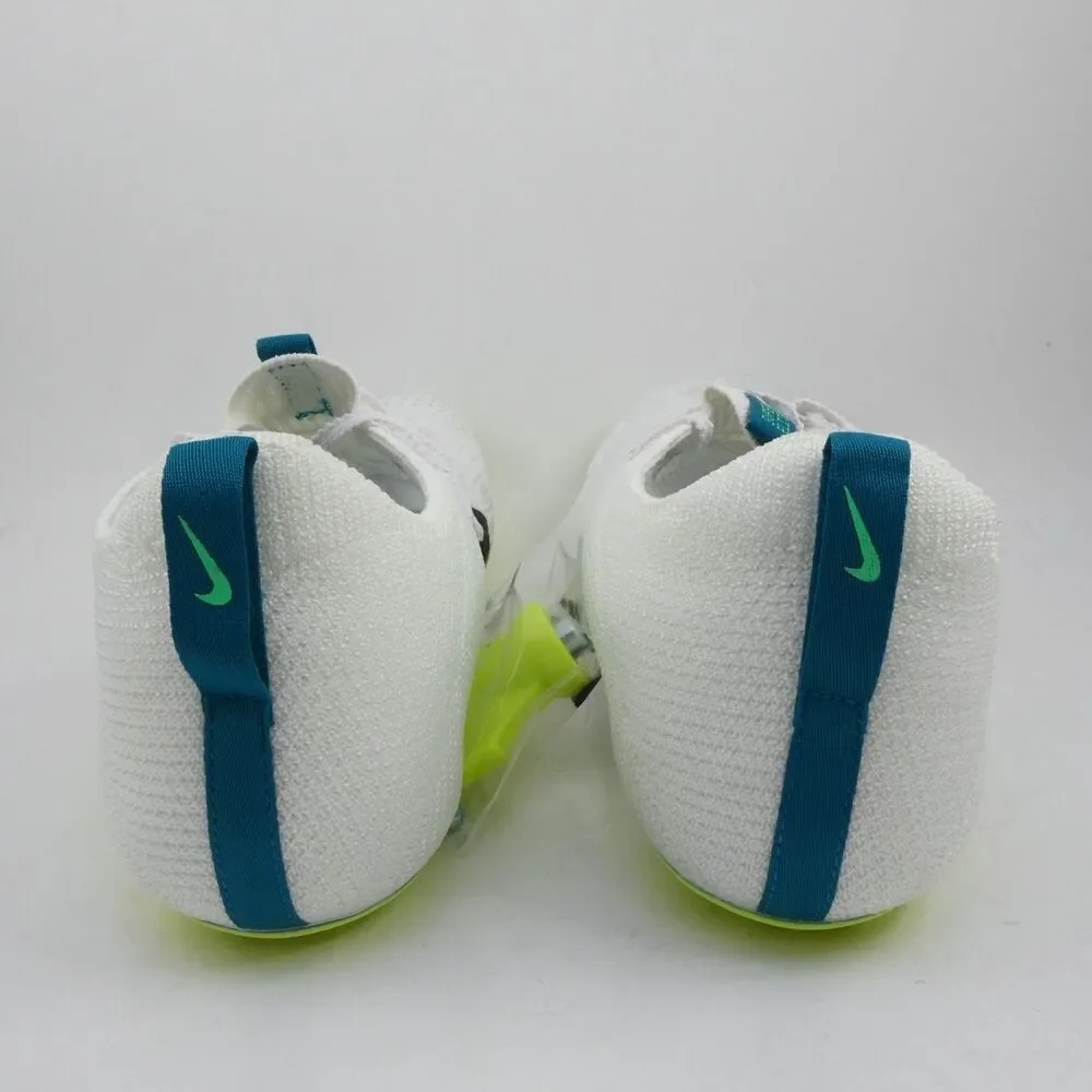 Nike Men's US 12 Zoom Superfly Elite 2 Track Shoes White Green Spikes FZ9662-100